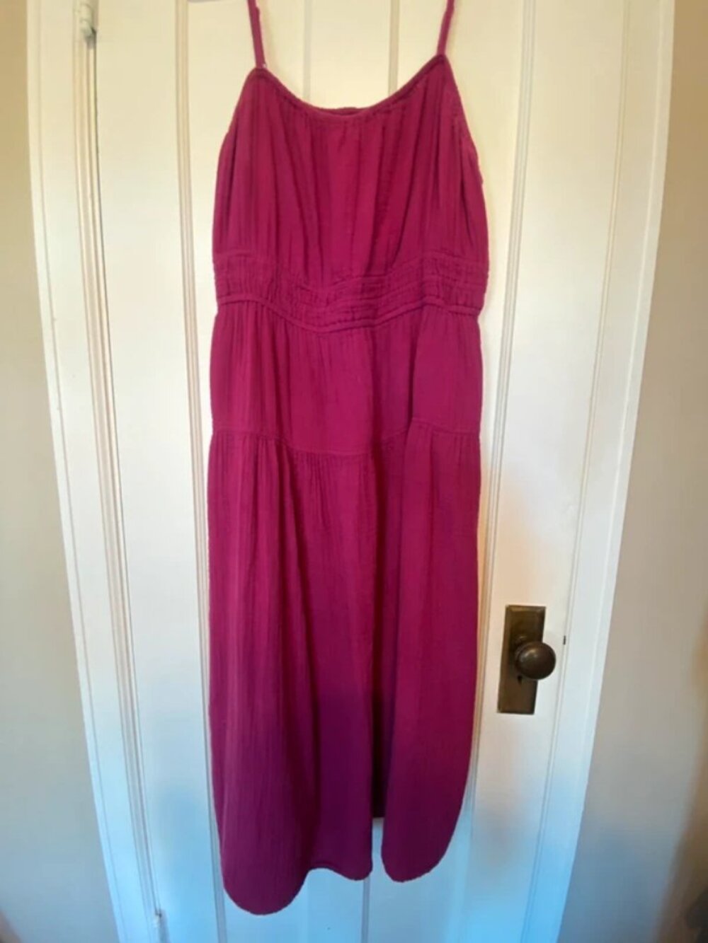 Women’s pink raspberry size xl midi dress old navy